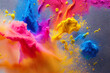 © Banana Images - holi paint color powder explosion close up image, hindi celebration concept, india festivity day