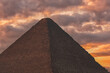 The tallest and most famous of the Egyptian pyramids on the Giza plateau - the pyramid of Pharanon Cheops