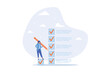 © Alwie99d - Getting things done, completed tasks or business accomplishment, finished checklist, achievement or project progression concept, flat vector modern illustration
