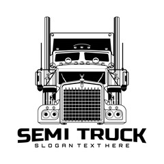 semi truck illustration design vector