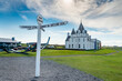 Iconic signpost at John O Groats,against clear blue sky,mid-summer,clear blue sky,Caithness,Scotland.