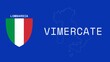 Vimercate: Illustration mit dem Ortsnamen der italienischen Stadt Vimercate in der Region Lombardia