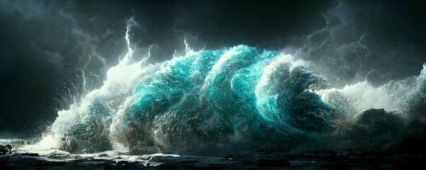 Wall Mural - storm over the sea