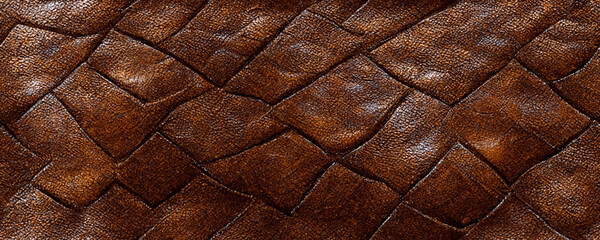 Poster - brown leather texture