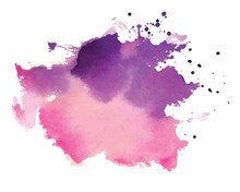 Abstract Pink And Purple Watercolor Ink Spot Background