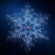 snowflake natural crystal single isolate, transparent abstract photo background
