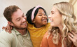 © Jade M/peopleimages.com - Family diversity and adoption with a foster mother, father and girl bonding in the living room of their home. Trust, love and smile with a man, woman and daughter happy together in their house