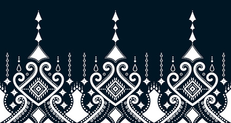 abstract ethnic pattern seamless design line white Aztec geometric background EP.92