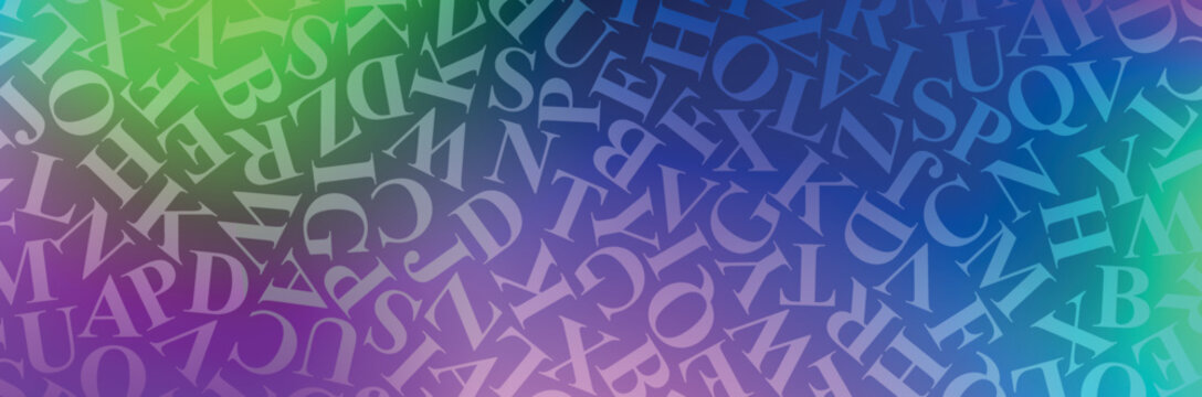 Creative and modern background with letters.	