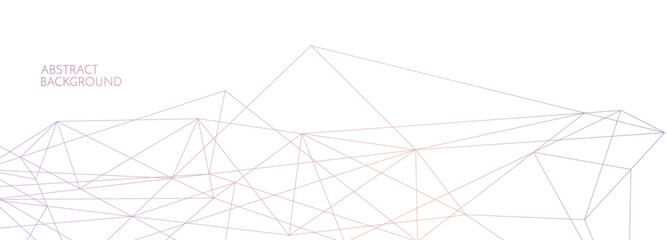Aufkleber - Connection background. Network concept with dots and lines. Vector illustration
