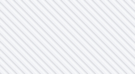 Fototapete - White striped pattern background, 3D lines pattern design, abstractl minimal white grey backdrop for business presentation, vector illustration
