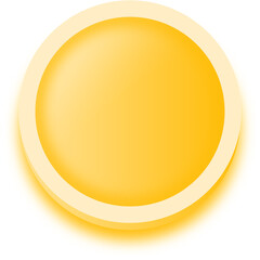 Fototapete - Round shape buttons in yellow colors. User interface element illustration.
