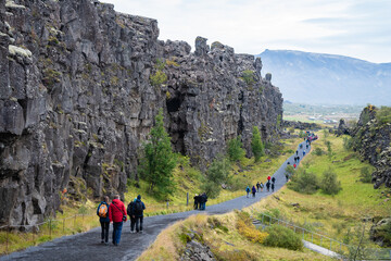 Landscape of Þingvellir National Park (Iceland)