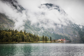 Poster - Cloudy weather at Konigsee