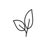 Fototapeta Tulipany - Leaf icon vector logo design template