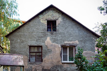 Oldest Residential Building In Russia, Made Of Stone And Brick, Three Windows, Vyborg