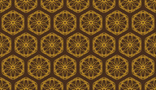 Abstract Luxury Elegant Gold And Brown Floral Seamless Pattern