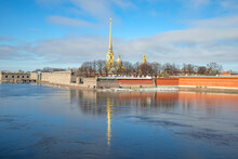 Spring Morning At The Peter And Paul Fortress. Saint Petersburg