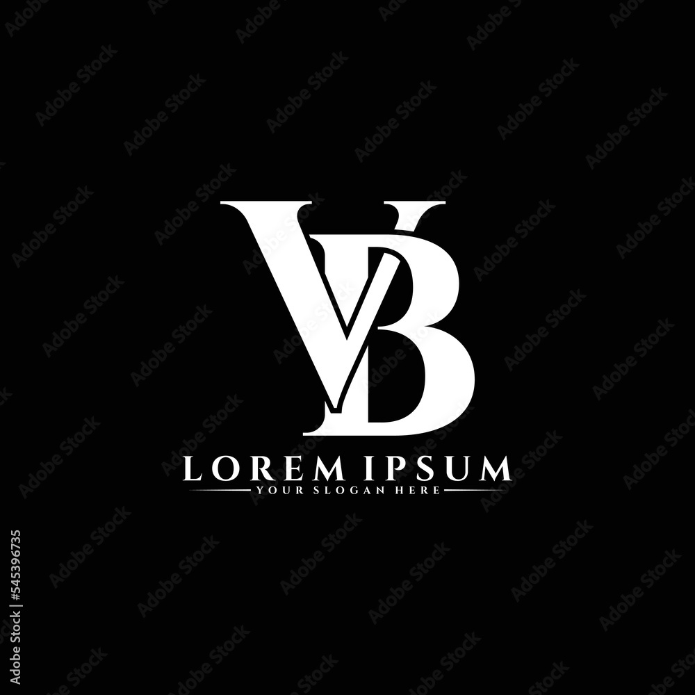 Letter VB luxury logo design vector Stock Vector | Adobe Stock