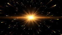Abstract Star Or Sun. Explosion Effect. Fast Motion Effect. Vector Background