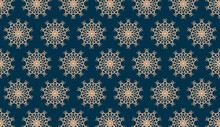 Abstract Luxury Elegant Cream And Navy Blue Floral Seamless Pattern