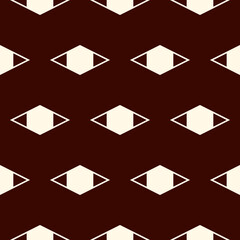 Wall Mural - Geometric seamless pattern. Minimal style print. Diamond, rhombus motif ornament. Simple linear geo shapes background