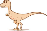 Fototapeta Dinusie - Cute cartoon of Velociraptor.