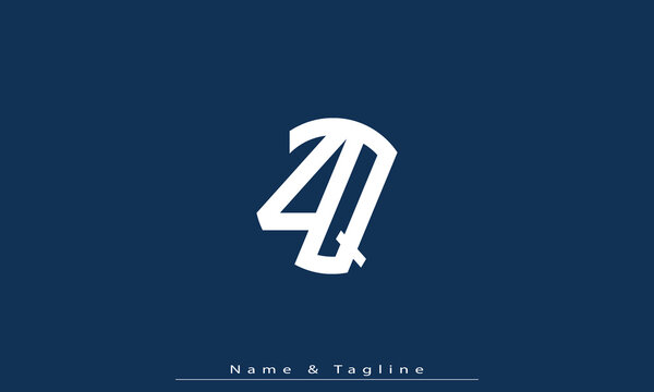 Alphabet letters Initials Monogram logo ZQ , QZ