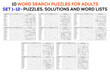 © Ismail Hossain - A set 10 Theme of word searches puzzles for adults and seniors with Solutions