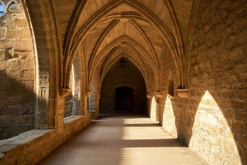 Wall Mural - Corridor of an old stone building