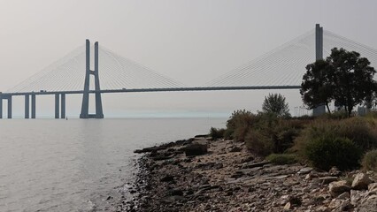 Sticker - landscape over Vasco da Gama Bridge