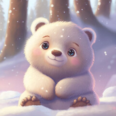 bear, Cute animals, cartoon animal, Christmas, baby animal