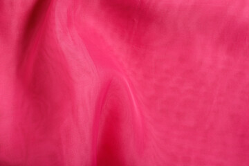 Poster - red silk fabric. wavy fabric texture