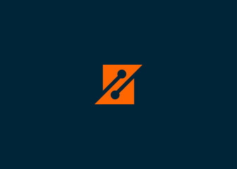 letter z tech logo design vector illustration template
