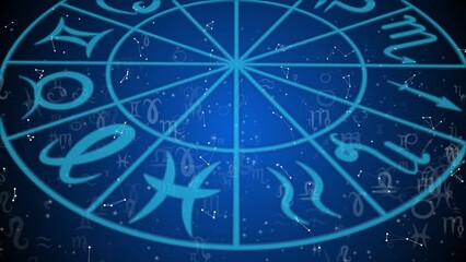 horoscope spiral zodiac signs on the black background. zodiac constellations on background of hand d