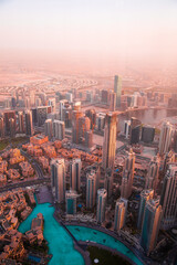 Canvas Print - Dubai city view at sunset. UAE, 2022