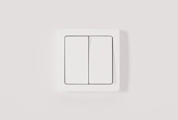 Poster - light switch on a light background. the concept of using electricity, saving electricity. 3d render,