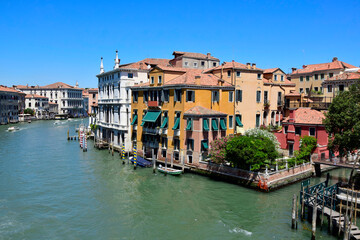 Venice, Italy.  Grand canal in Venice. Characteristic  cityscape of Venice, Italy