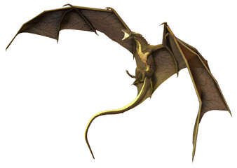 Wall Mural - 3d rendered fantasy dragon isolated on transparent background - 3d illustration