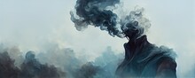 Dart Smoke. AI Generated Art Illustration