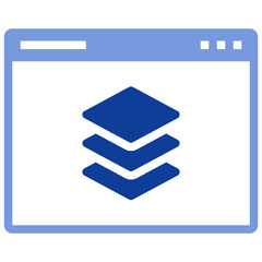 Wall Mural - layer flat style icon
