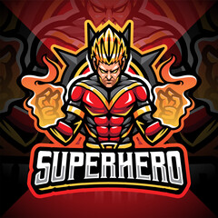 Wall Mural - Superhero esport mascot logo design