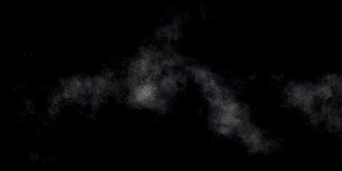 Wall Mural - Abstract design with smoke on black background .Realistic steam smoke Floating fog and dark black watercolor Ombre leaks and splashes texture on white watercolor paper background. paper texture design