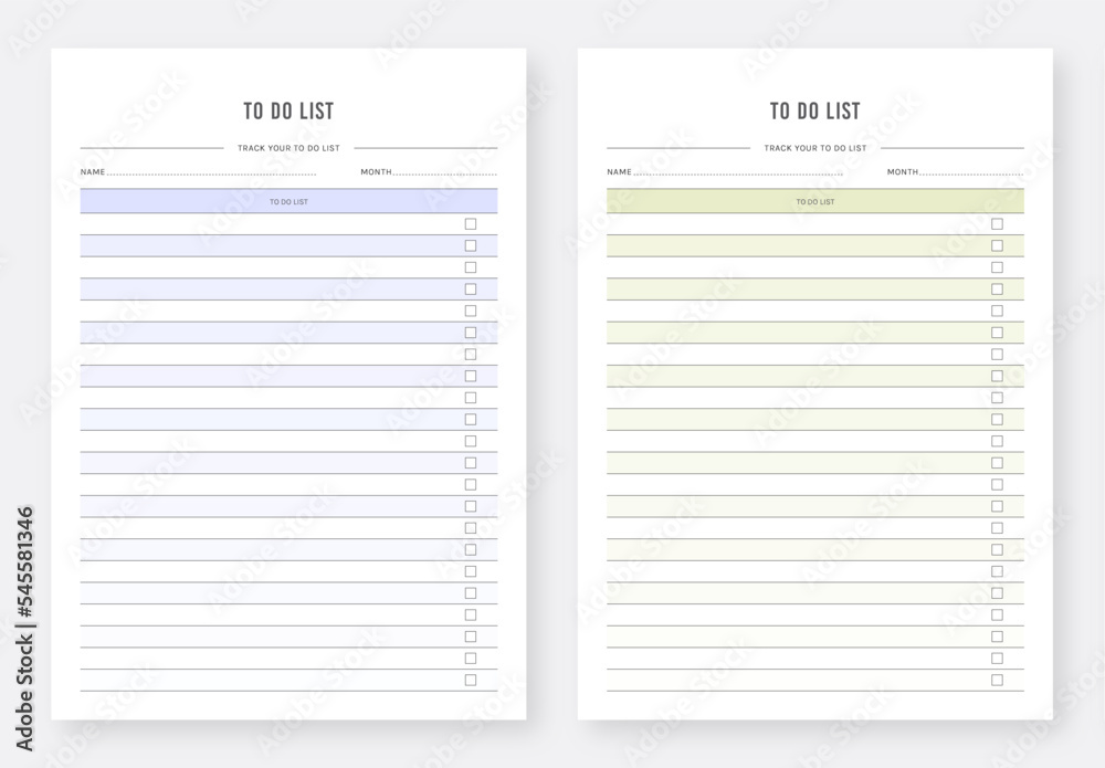 To Do List. Daily Note Planners. Checklist template. Checklist 