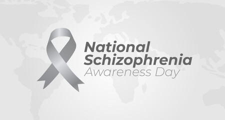 Wall Mural - National Schizophrenia Awareness Day Background Illustration