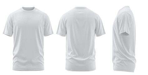 t-shirt short sleeve men's. for mockup ( 3d rendered / illustrations) front and back white