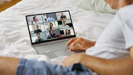 Poster - Virtual Online Video Conference Webinar Call On Laptop