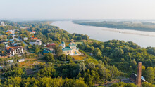 Murom, Russia. Church Of St. Nicholas The Wonderworker Naberezhny, Aerial View