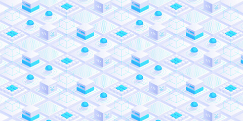 Poster - futuristic technology abstract background. digital data center, server, internet, speed. cloud netwo