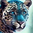 Blue Leopard | Created Using Midjourney and Photoshop